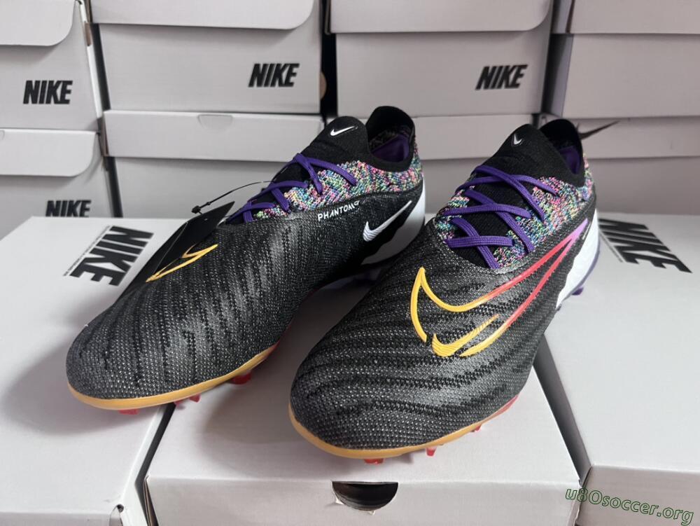 Nike Phantom GX Elite FG Football Boots - Black/Purple/Rainbow