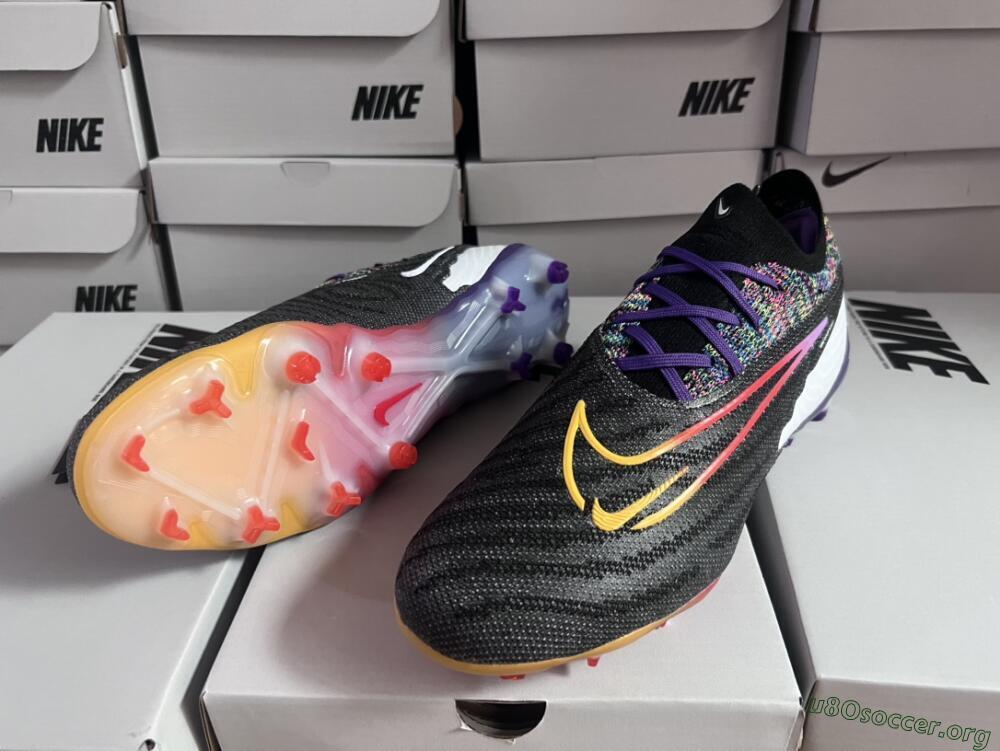 Nike Phantom GX Elite FG Football Boots - Black/Purple/Rainbow