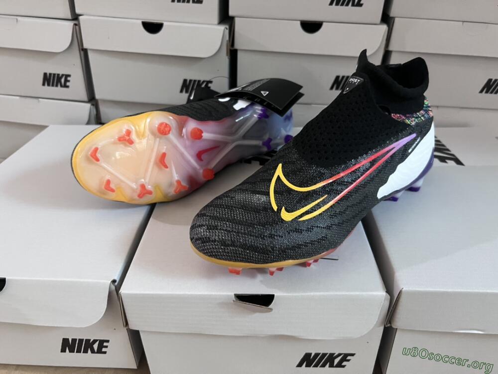 Nike Phantom GX Elite FG Football Boots - Black/Yellow/Orange/Purple