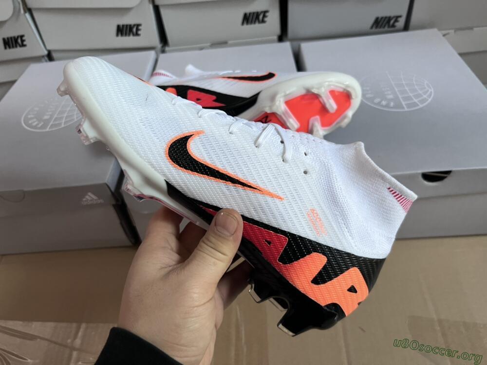 Nike Air Zoom Mercurial Superfly 9 Elite FG Football Boots - White/Orange/Black