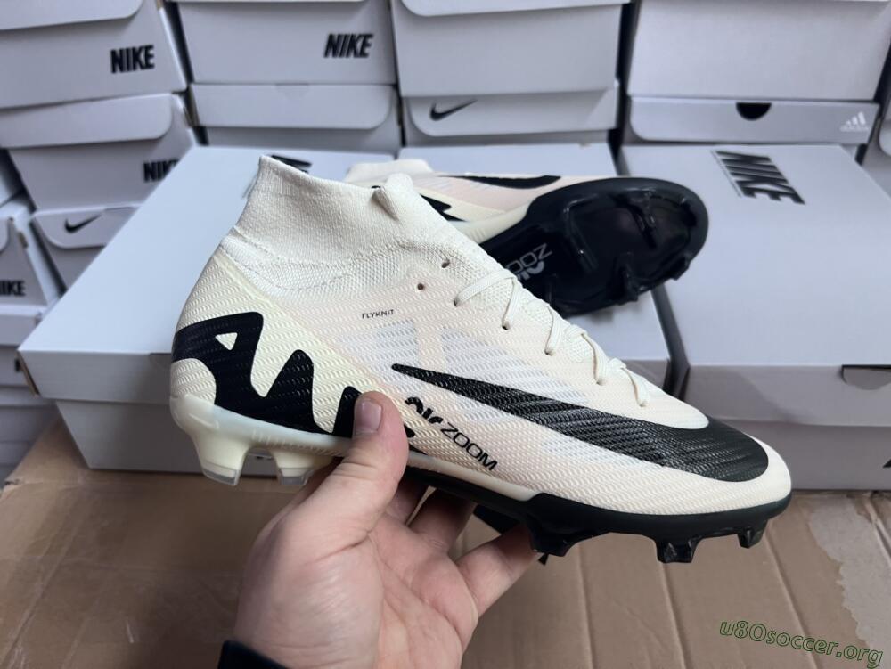 Nike Air Zoom Mercurial Superfly 9 Elite FG Football Boots - Beige/Black