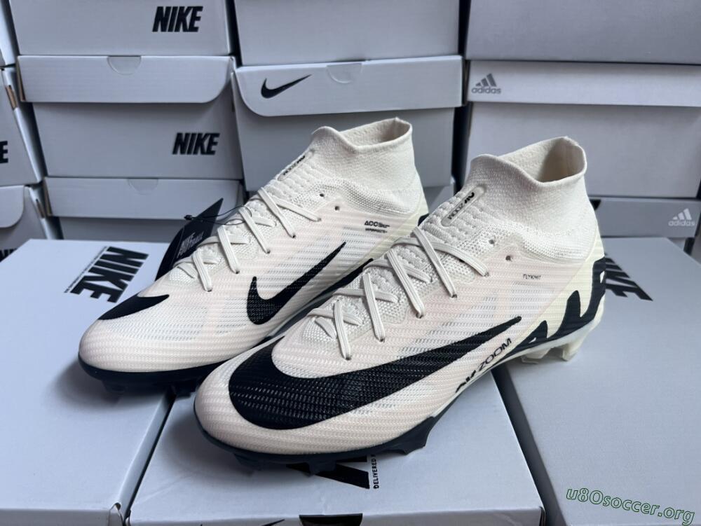 Nike Air Zoom Mercurial Superfly 9 Elite FG Football Boots - Beige/Black