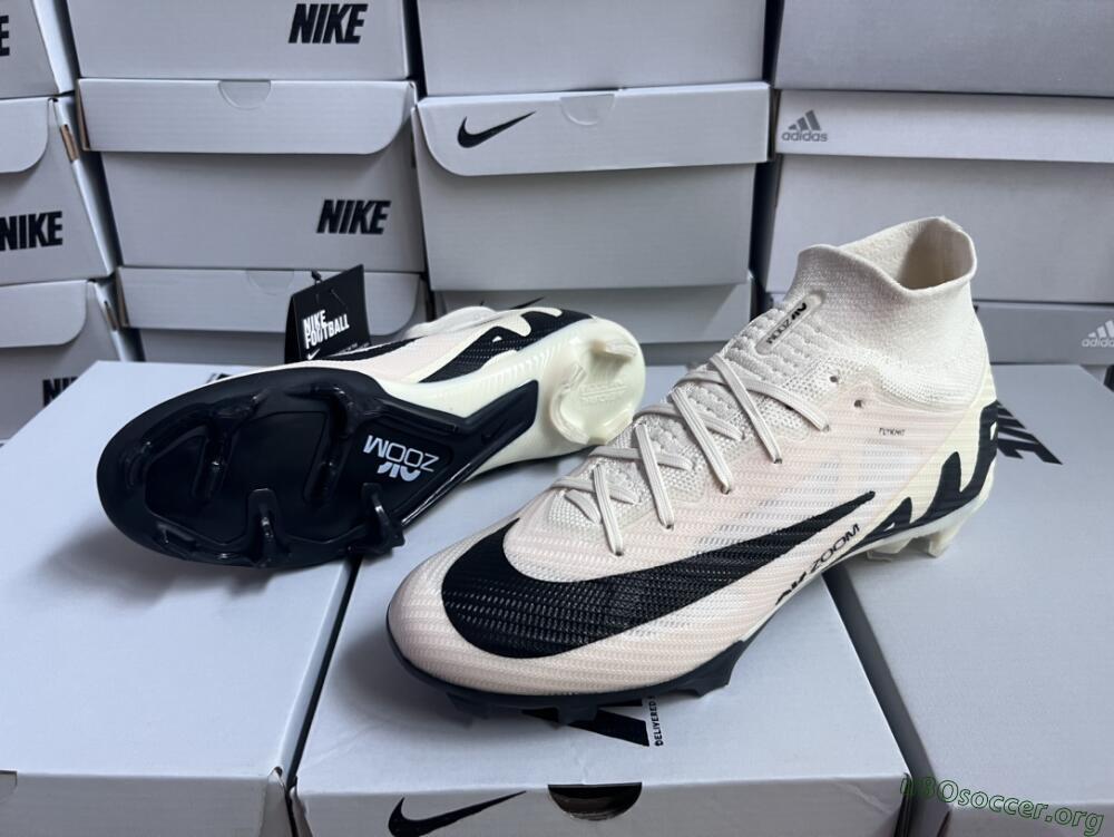 Nike Air Zoom Mercurial Superfly 9 Elite FG Football Boots - Beige/Black