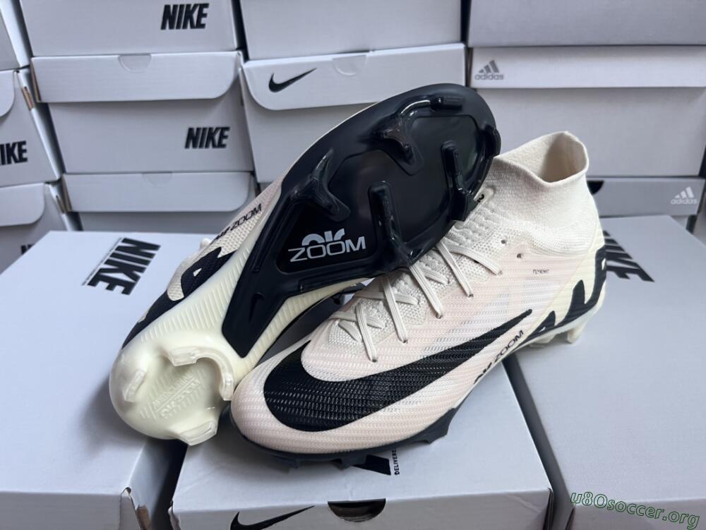 Nike Air Zoom Mercurial Superfly 9 Elite FG Football Boots - Beige/Black