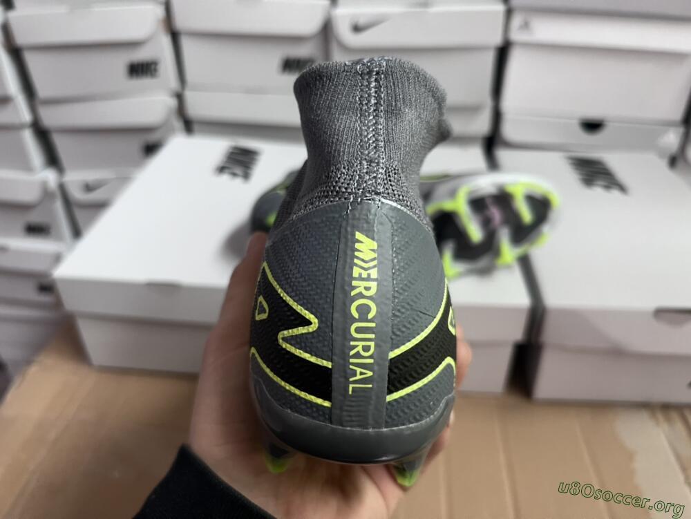 Nike Air Zoom Mercurial Superfly 9 Elite FG Football Boots - Silver/Grey/Green