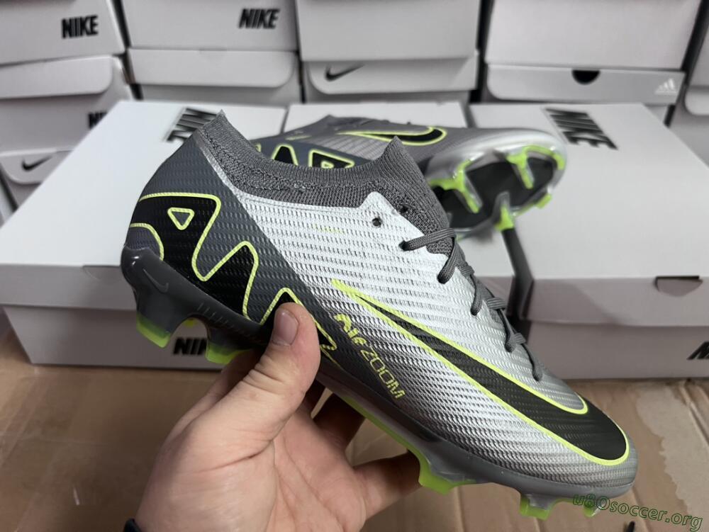 Nike Air Zoom Mercurial Vapor 15 Elite FG Football Boots - Silver/Black/Yellow