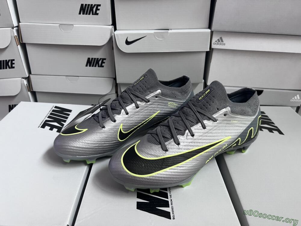 Nike Air Zoom Mercurial Vapor 15 Elite FG Football Boots - Silver/Black/Yellow