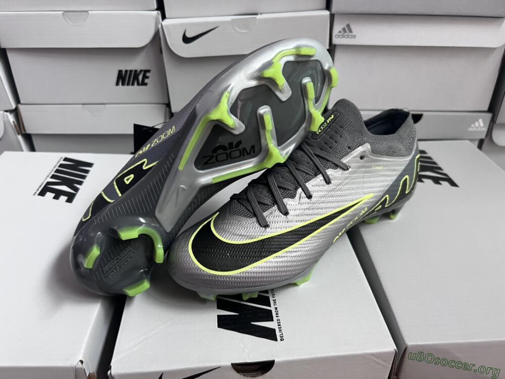 Nike Air Zoom Mercurial Vapor 15 Elite FG Football Boots - Silver/Black/Yellow