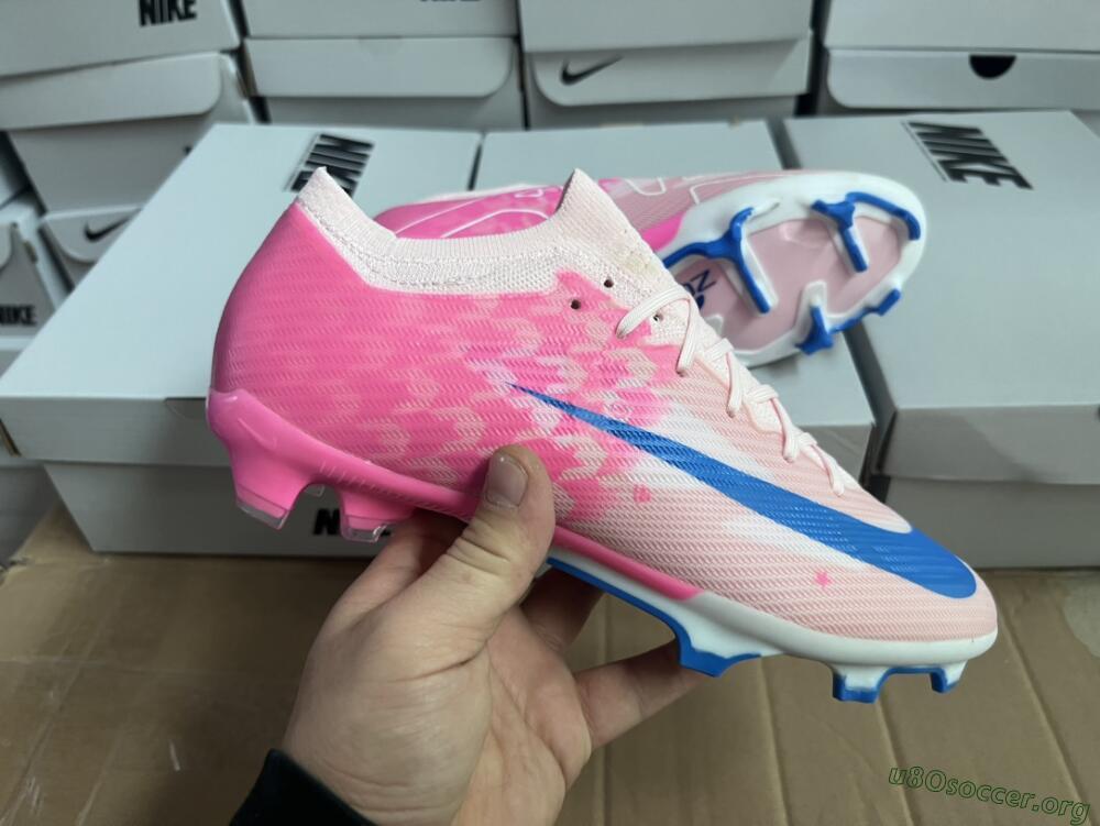 Nike Air Zoom Mercurial Vapor 15 Elite FG Football Boots - Beige/Pink/Blue