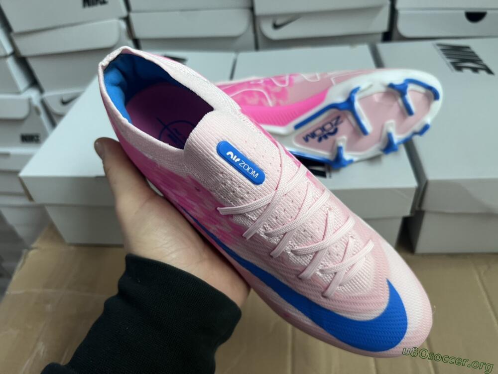 Nike Air Zoom Mercurial Vapor 15 Elite FG Football Boots - Beige/Pink/Blue