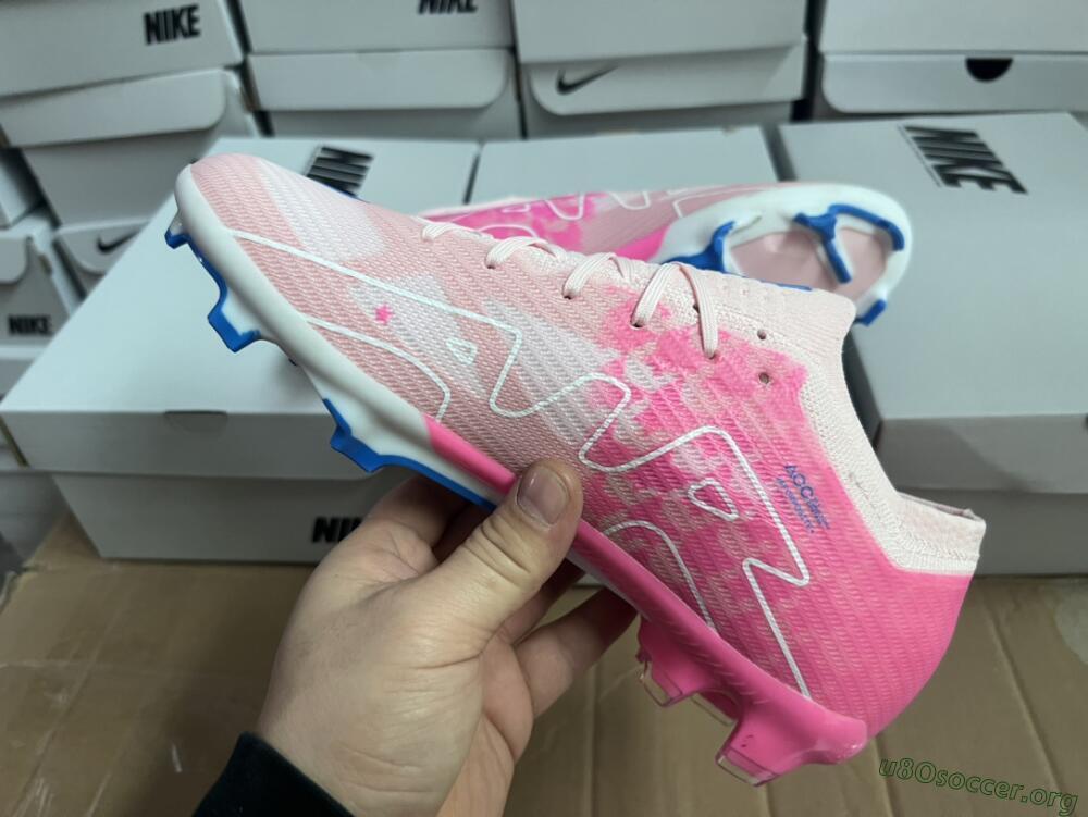 Nike Air Zoom Mercurial Vapor 15 Elite FG Football Boots - Beige/Pink/Blue
