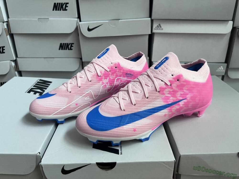 Nike Air Zoom Mercurial Vapor 15 Elite FG Football Boots - Beige/Pink/Blue