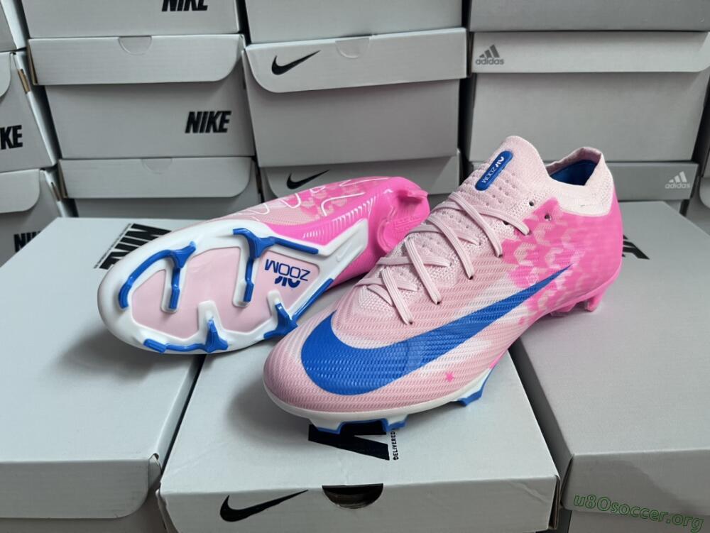 Nike Air Zoom Mercurial Vapor 15 Elite FG Football Boots - Beige/Pink/Blue