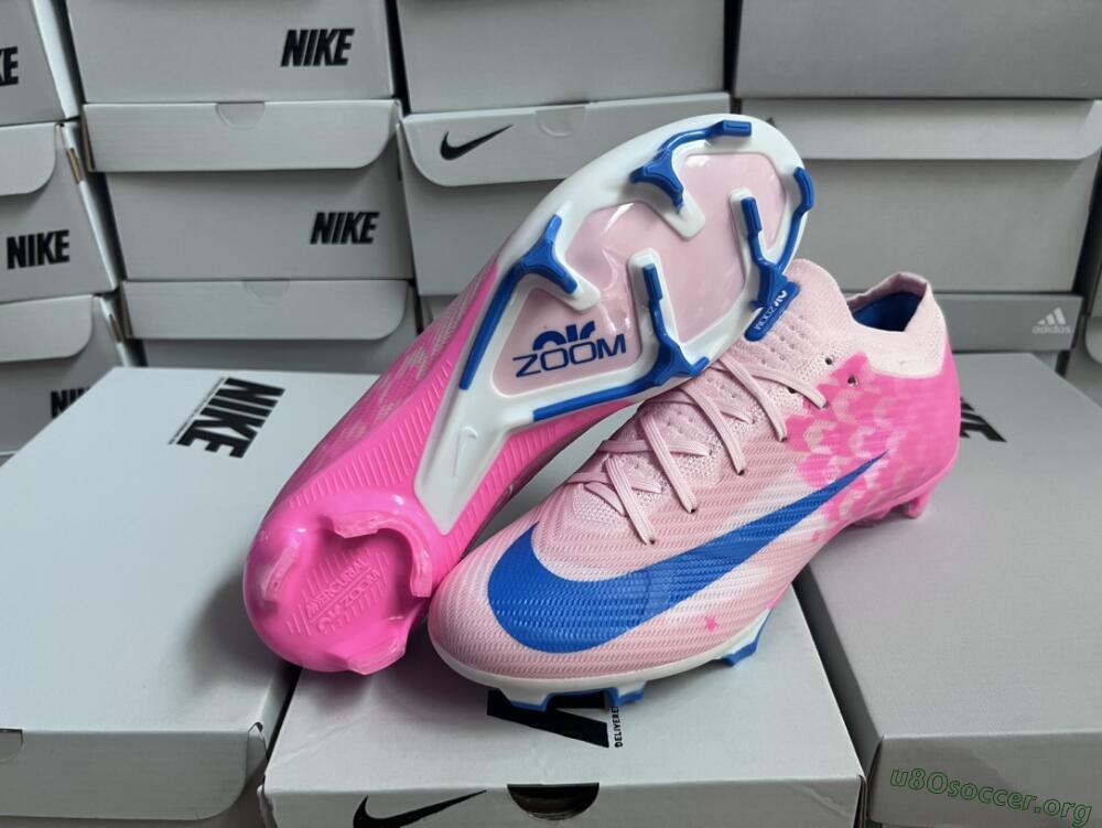 Nike Air Zoom Mercurial Vapor 15 Elite FG Football Boots - Beige/Pink/Blue