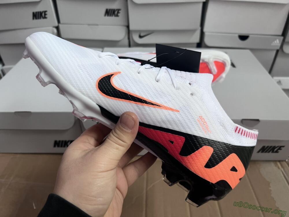 Nike Air Zoom Mercurial Vapor 15 Elite FG Football Boots - White/Orange/Black