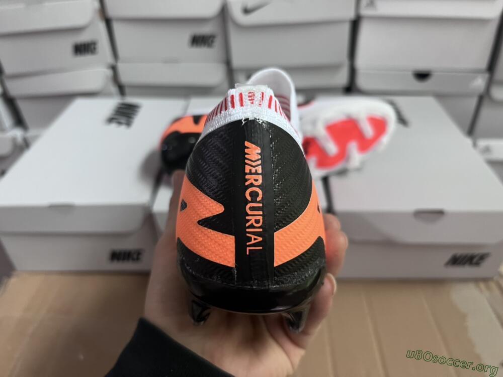 Nike Air Zoom Mercurial Vapor 15 Elite FG Football Boots - White/Orange/Black