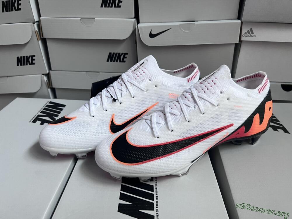 Nike Air Zoom Mercurial Vapor 15 Elite FG Football Boots - White/Orange/Black