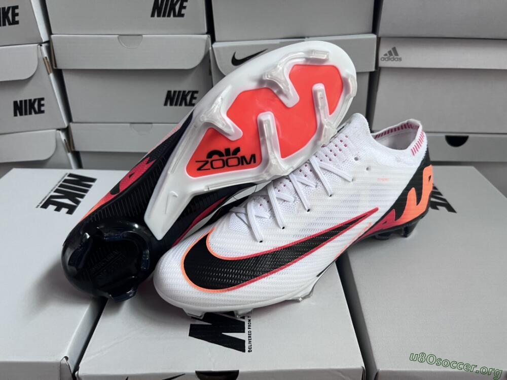 Nike Air Zoom Mercurial Vapor 15 Elite FG Football Boots - White/Orange/Black