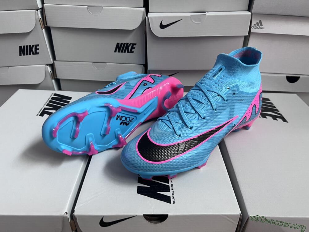 Nike Air Zoom Mercurial Superfly 9 Elite FG Football Boots - Blue/Pink/Black