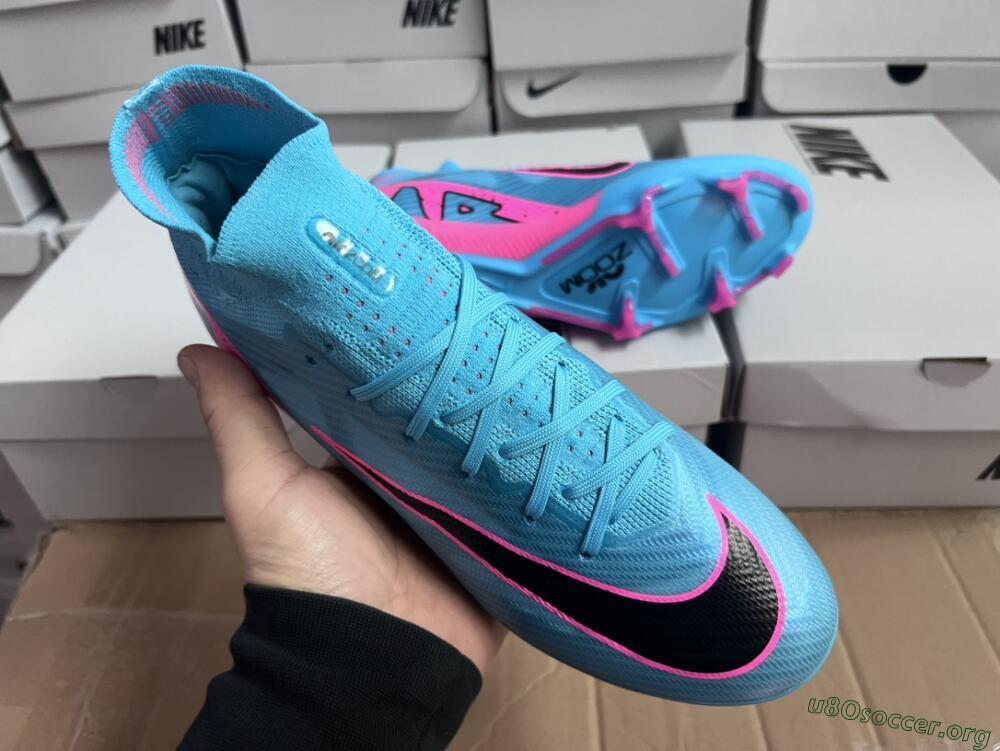 Nike Air Zoom Mercurial Superfly 9 Elite FG Football Boots - Blue/Pink/Black