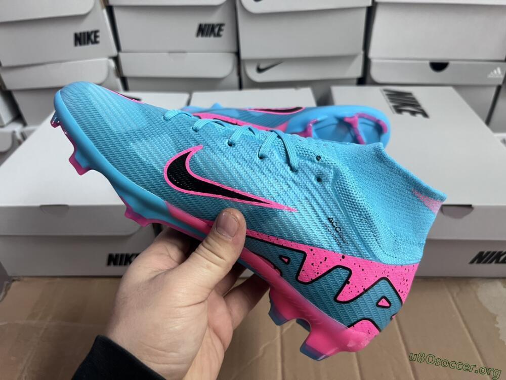Nike Air Zoom Mercurial Superfly 9 Elite FG Football Boots - Blue/Pink/Black