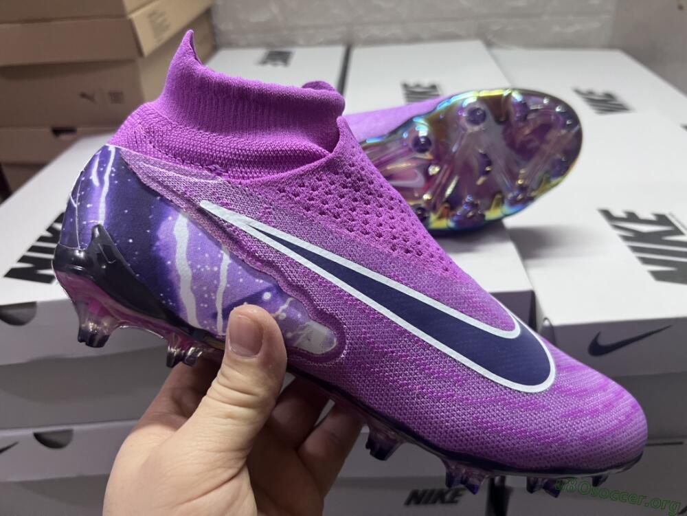 Nike Phantom GX DF Elite FG Football Boots - Purple/Black/White/Gold