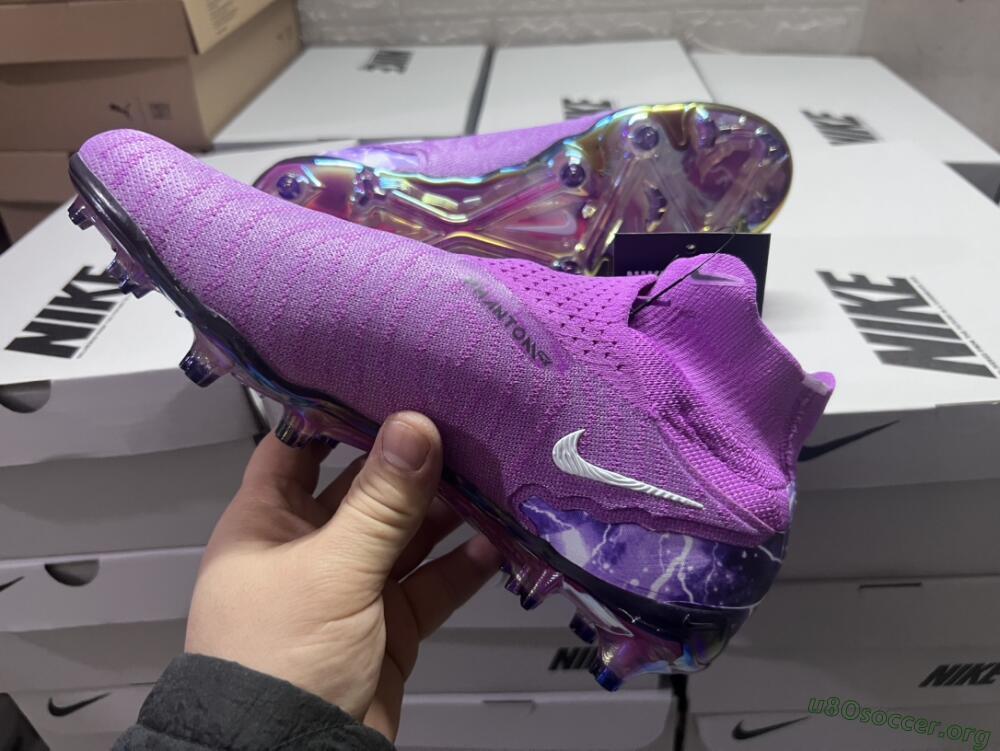 Nike Phantom GX DF Elite FG Football Boots - Purple/Black/White/Gold