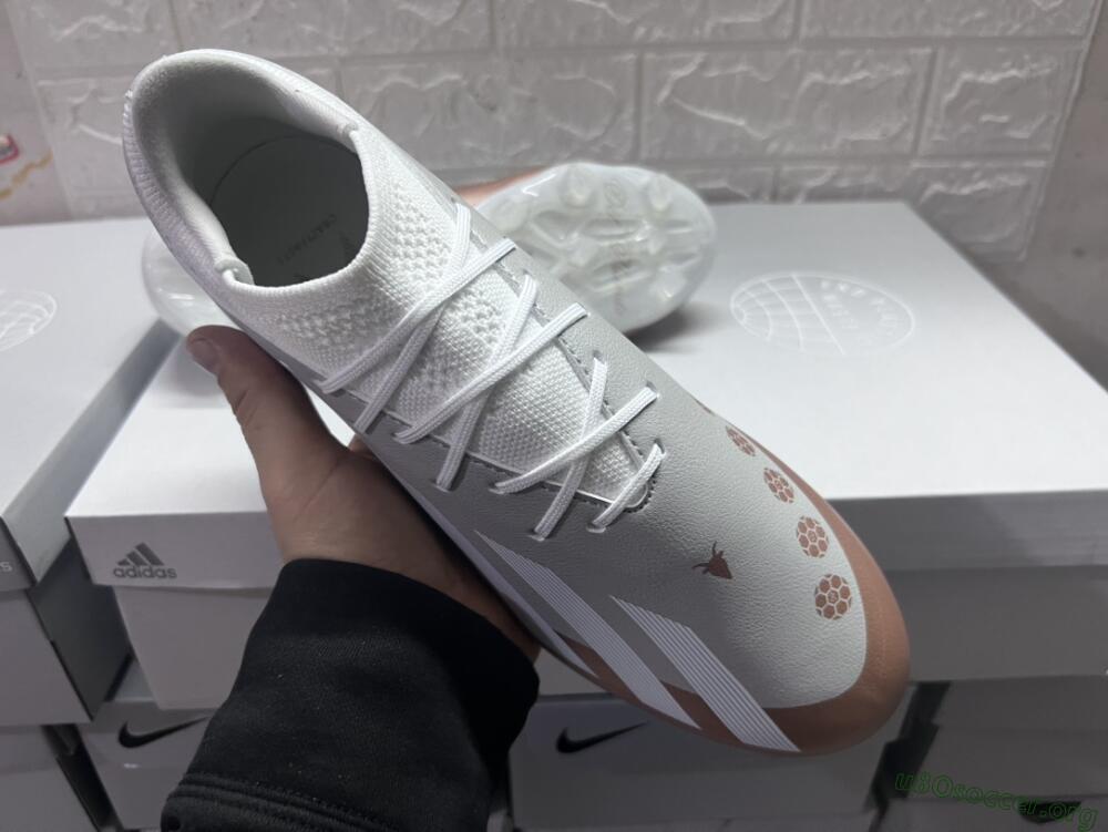 Adidas X Crazyfast.1 FG Football Boots - Silver/White/Brown