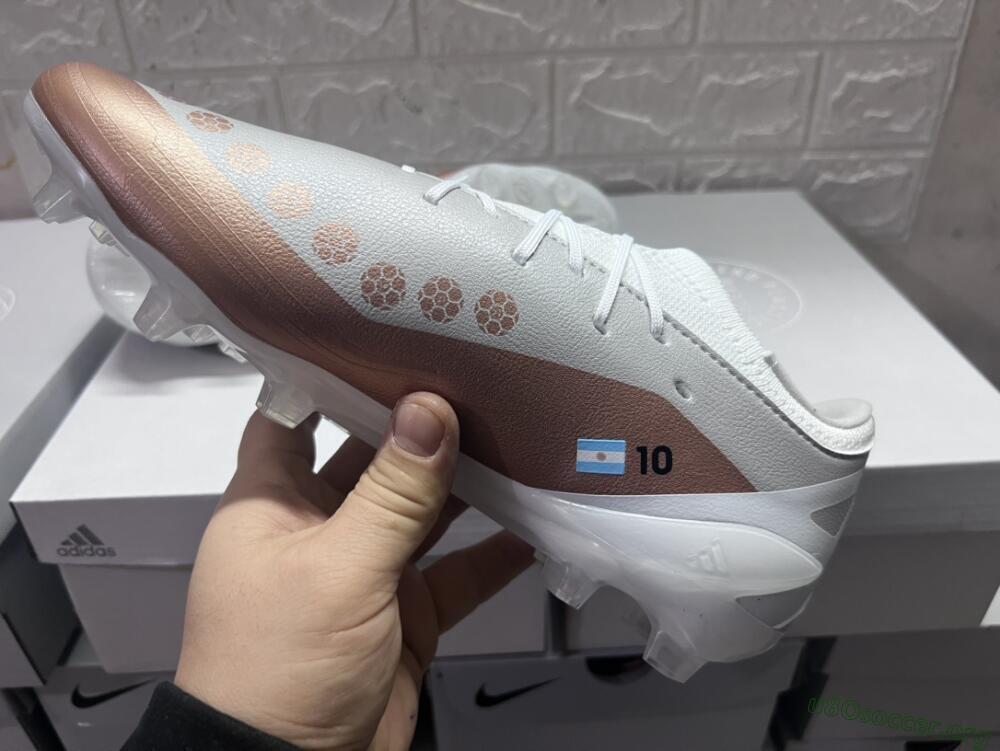 Adidas X Crazyfast.1 FG Football Boots - Silver/White/Brown
