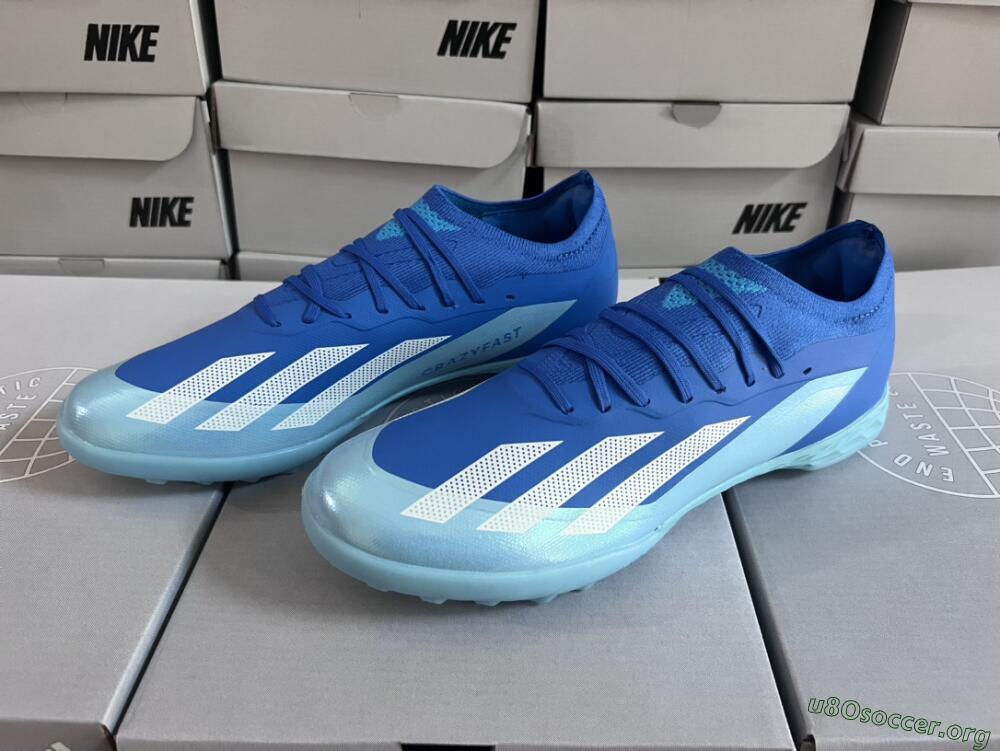 Adidas X Crazyfast.3 TF Football Shoes - Blue/Jade/White