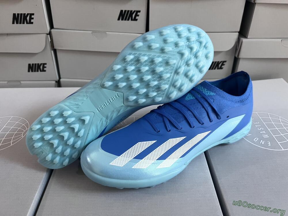 Adidas X Crazyfast.3 TF Football Shoes - Blue/Jade/White