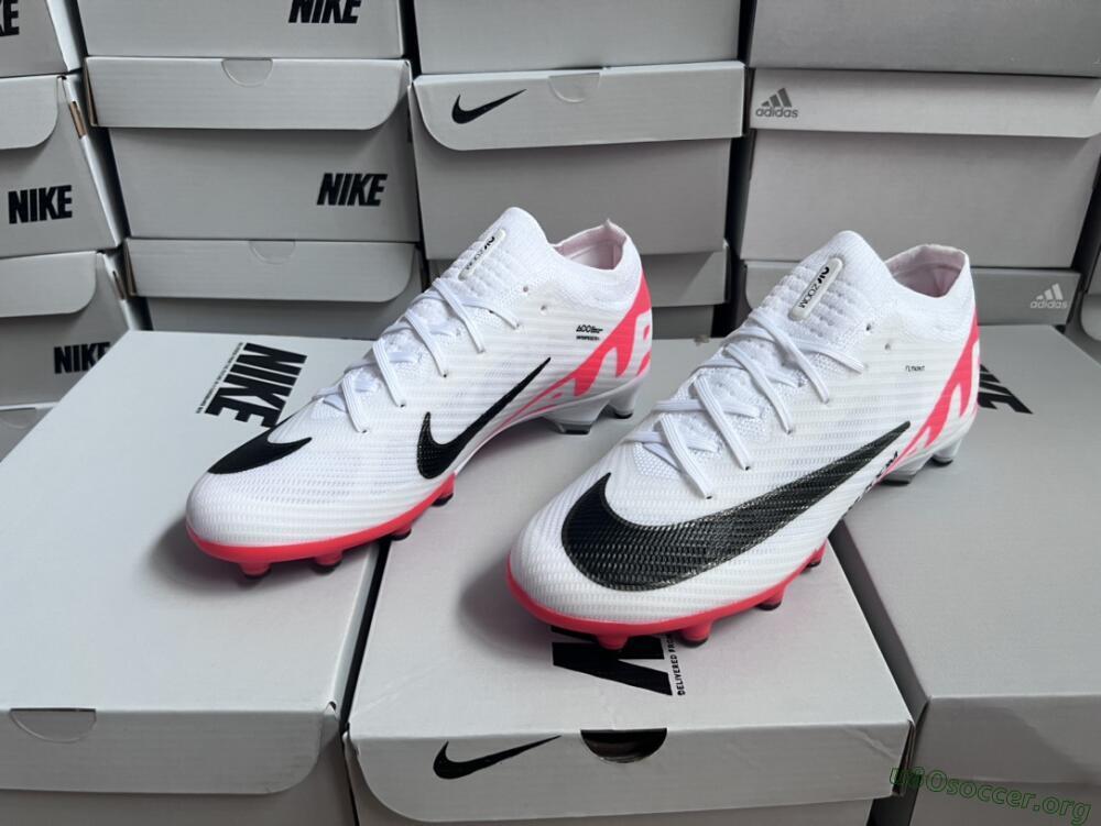 Nike Air Zoom Mercurial Vapor 15 Elite AG Football Boots - White/Black/Red