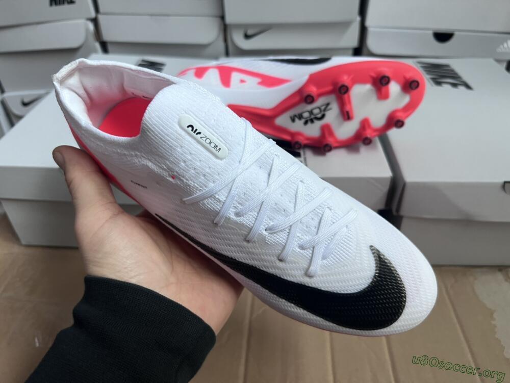 Nike Air Zoom Mercurial Vapor 15 Elite AG Football Boots - White/Black/Red