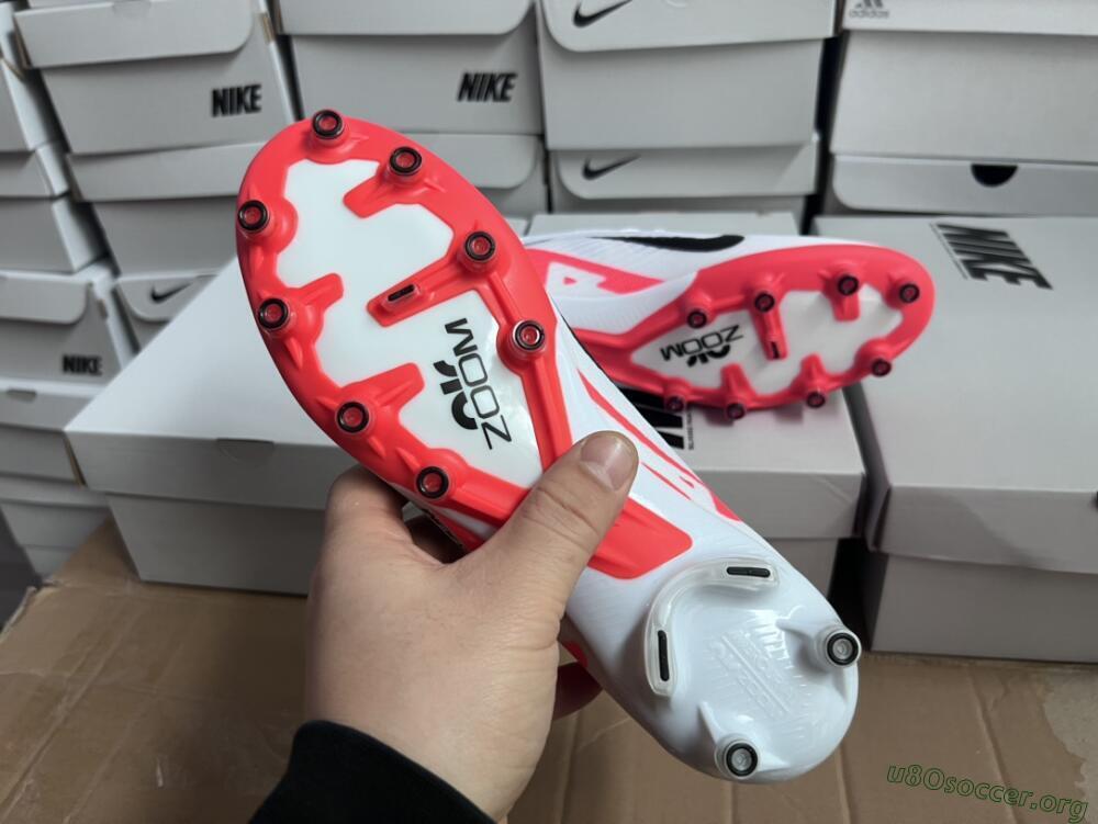 Nike Air Zoom Mercurial Vapor 15 Elite AG Football Boots - White/Black/Red