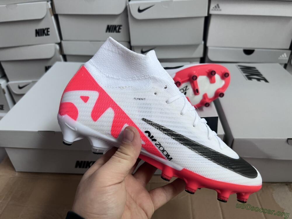 Nike Air Zoom Mercurial Superfly 9 Elite AG Football Boots - White/Red/Black