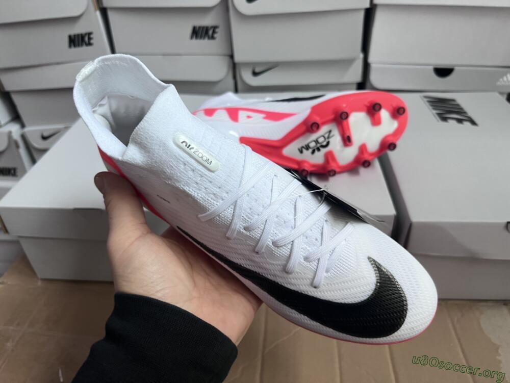 Nike Air Zoom Mercurial Superfly 9 Elite AG Football Boots - White/Red/Black
