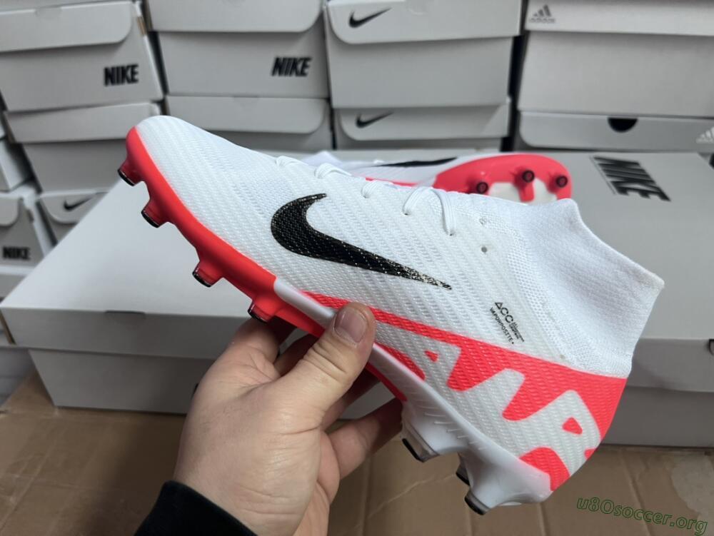 Nike Air Zoom Mercurial Superfly 9 Elite AG Football Boots - White/Red/Black
