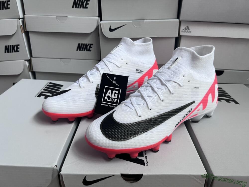 Nike Air Zoom Mercurial Superfly 9 Elite AG Football Boots - White/Red/Black