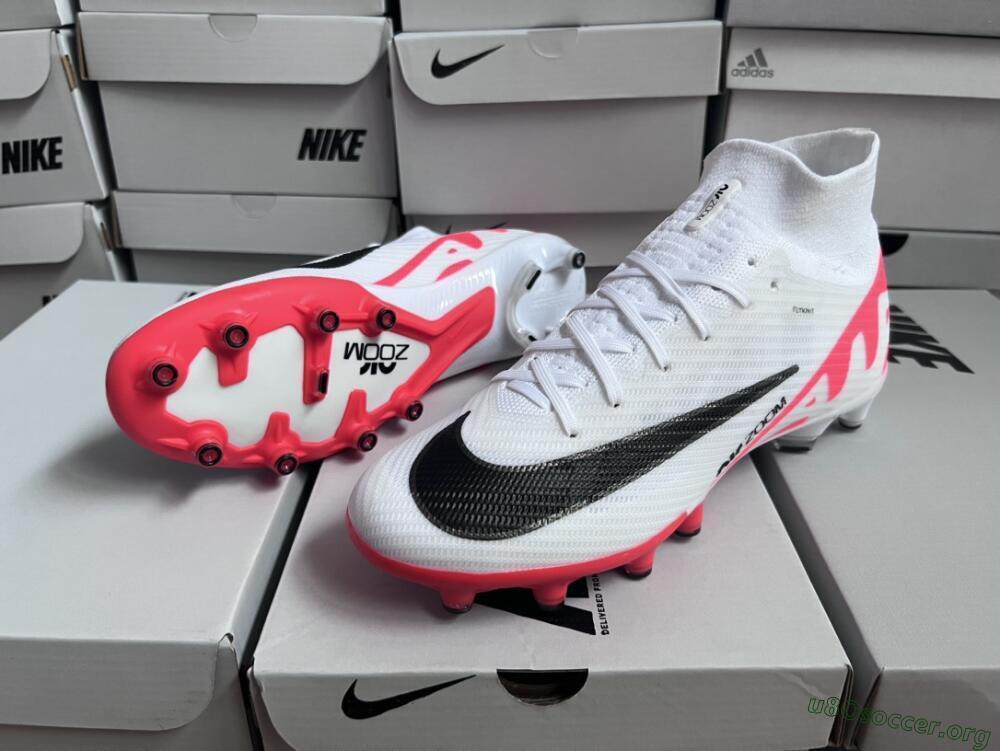 Nike Air Zoom Mercurial Superfly 9 Elite AG Football Boots - White/Red/Black