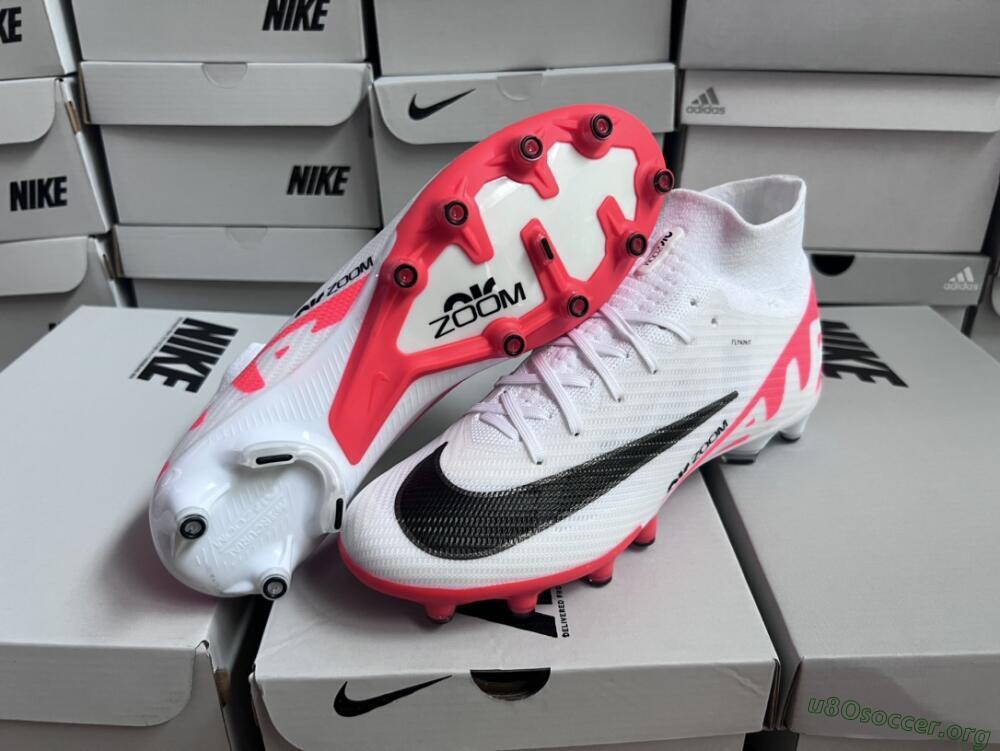 Nike Air Zoom Mercurial Superfly 9 Elite AG Football Boots - White/Red/Black