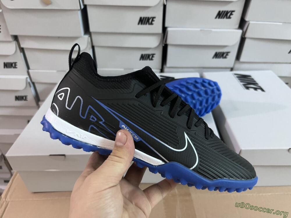 Nike Air Zoom Mercurial Vapor 15 Pro TF Football Shoes - Black/White/Blue