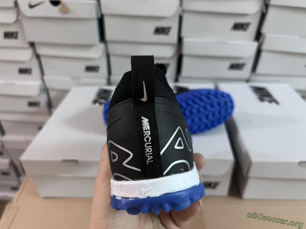 Nike Air Zoom Mercurial Vapor 15 Pro TF Football Shoes - Black/White/Blue