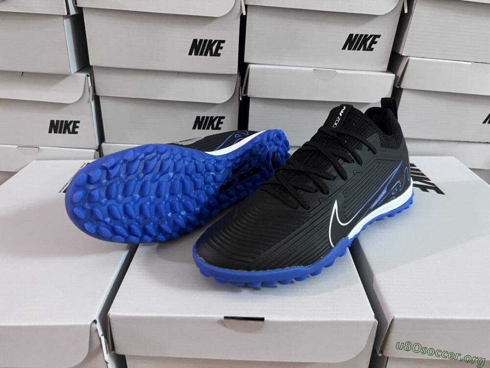 Nike Air Zoom Mercurial Vapor 15 Pro TF Football Shoes - Black/White/Blue