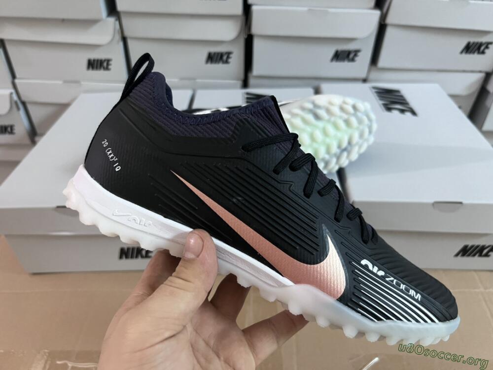 Nike Air Zoom Mercurial Vapor 15 Pro TF Football Shoes - Black/Gold/White