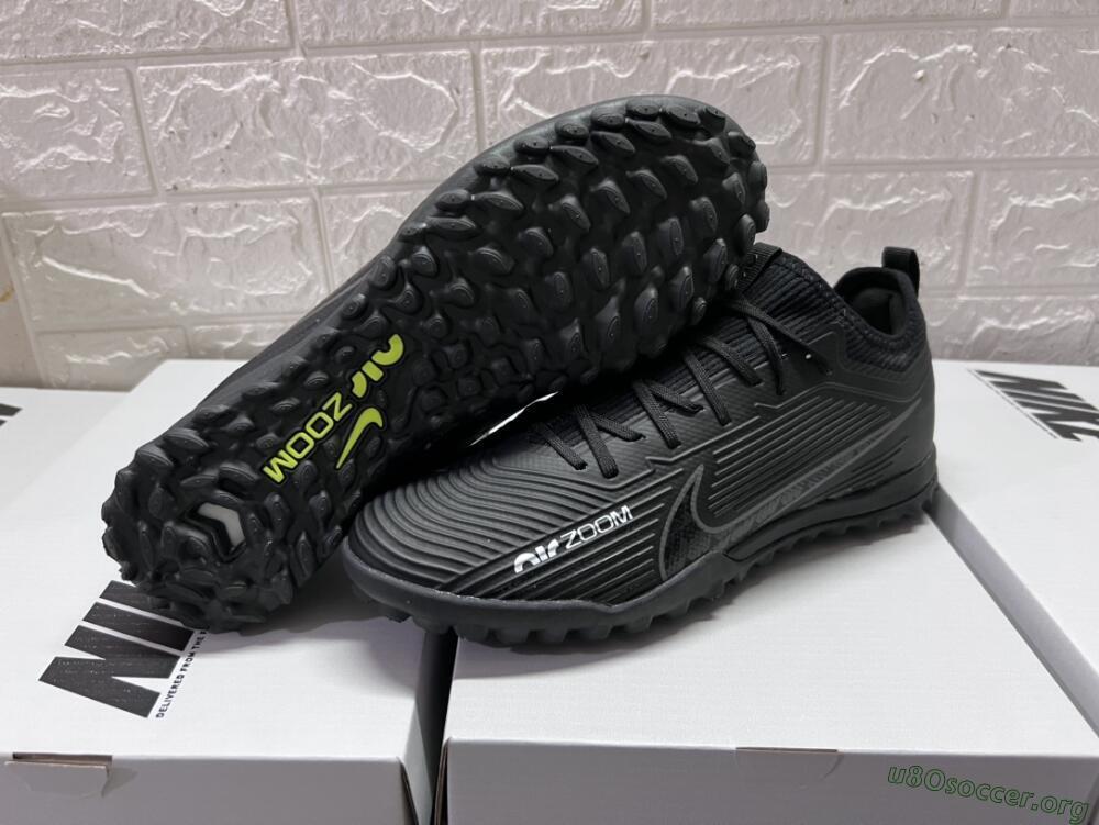 Nike Air Zoom Mercurial Vapor 15 Pro TF Football Shoes - Black/White/Yellow