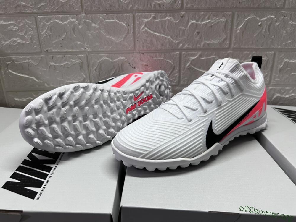 Nike Air Zoom Mercurial Vapor 15 Pro TF Football Shoes - White/Black/Red