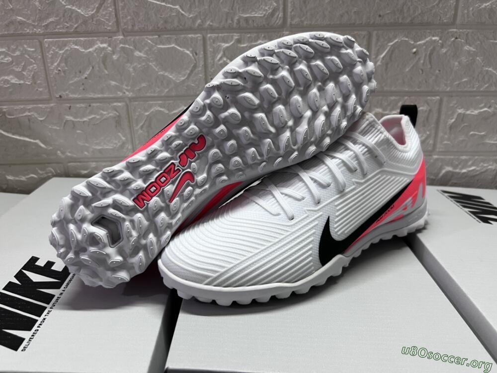 Nike Air Zoom Mercurial Vapor 15 Pro TF Football Shoes - White/Black/Red
