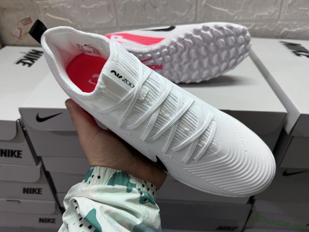 Nike Air Zoom Mercurial Vapor 15 Pro TF Football Shoes - White/Black/Red