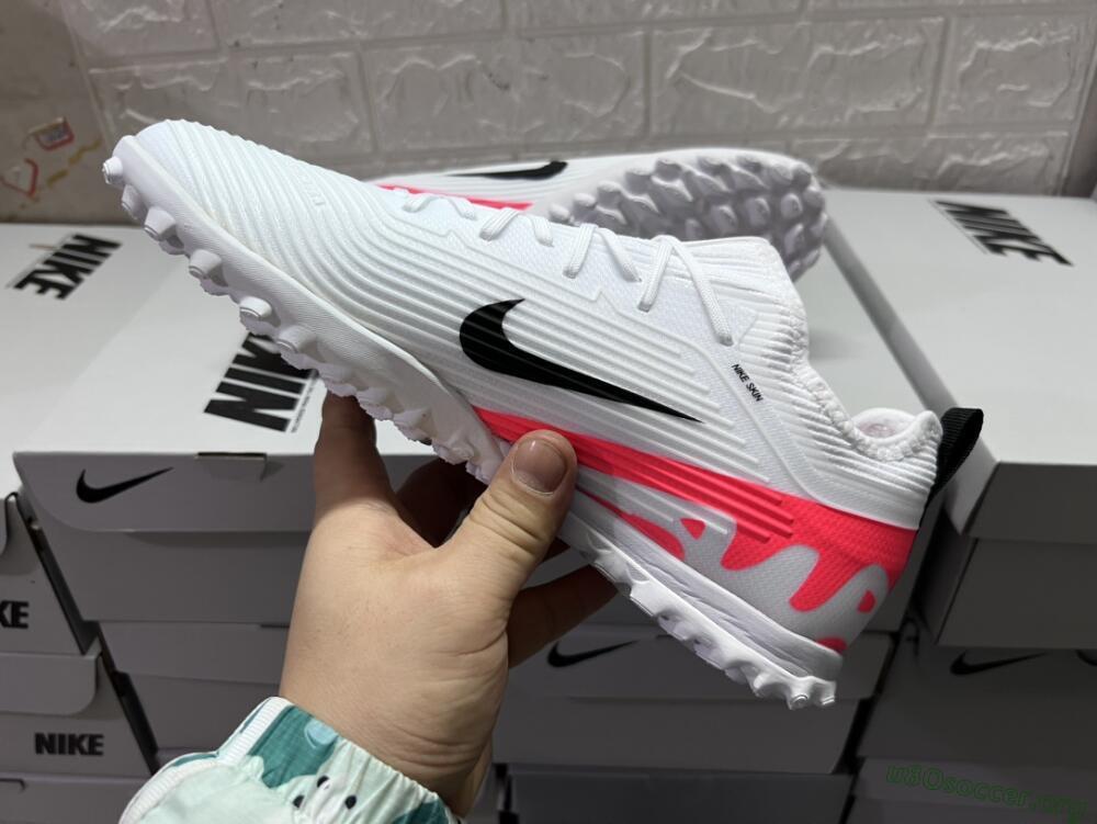 Nike Air Zoom Mercurial Vapor 15 Pro TF Football Shoes - White/Black/Red