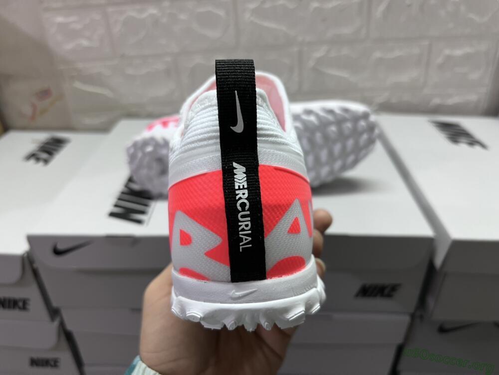 Nike Air Zoom Mercurial Vapor 15 Pro TF Football Shoes - White/Black/Red